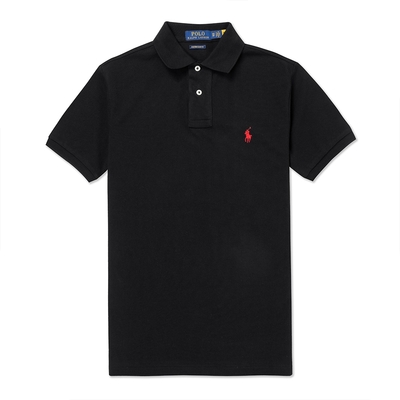 Polo Ralph Lauren RL 熱銷刺繡小馬短袖POLO衫(CUSTOM SLIM FIT)-黑色