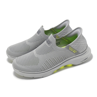 Skechers 休閒鞋 GO Walk 7-Conformity Slip-Ins 男鞋 灰黃 套入式 緩衝 健走鞋 216552GRY