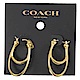 COACH 大C字簍空LOGO耳環(金色) product thumbnail 1