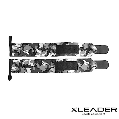 Leader X 重訓護腕彈性加壓繃帶 助力帶 迷彩灰