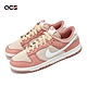 Nike 休閒鞋 Dunk Low 男鞋 粉 米白 Red Stardust 皮革 織布 低筒 經典 FB8895-601 product thumbnail 1