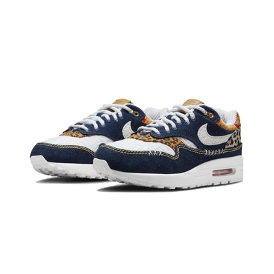 Nike Air Max 1 PRM Denim Leopard 丹寧藍豹紋 牛仔 動物紋 仿生 潮流款 休閒鞋 男鞋 FJ4452-432