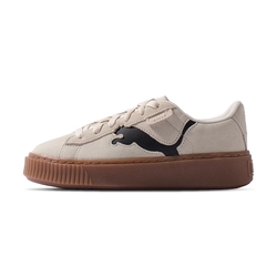 Puma Suede Platform Cutout 女鞋 米白黑色 麂皮 大LOGO 微厚底 休閒鞋 39723302