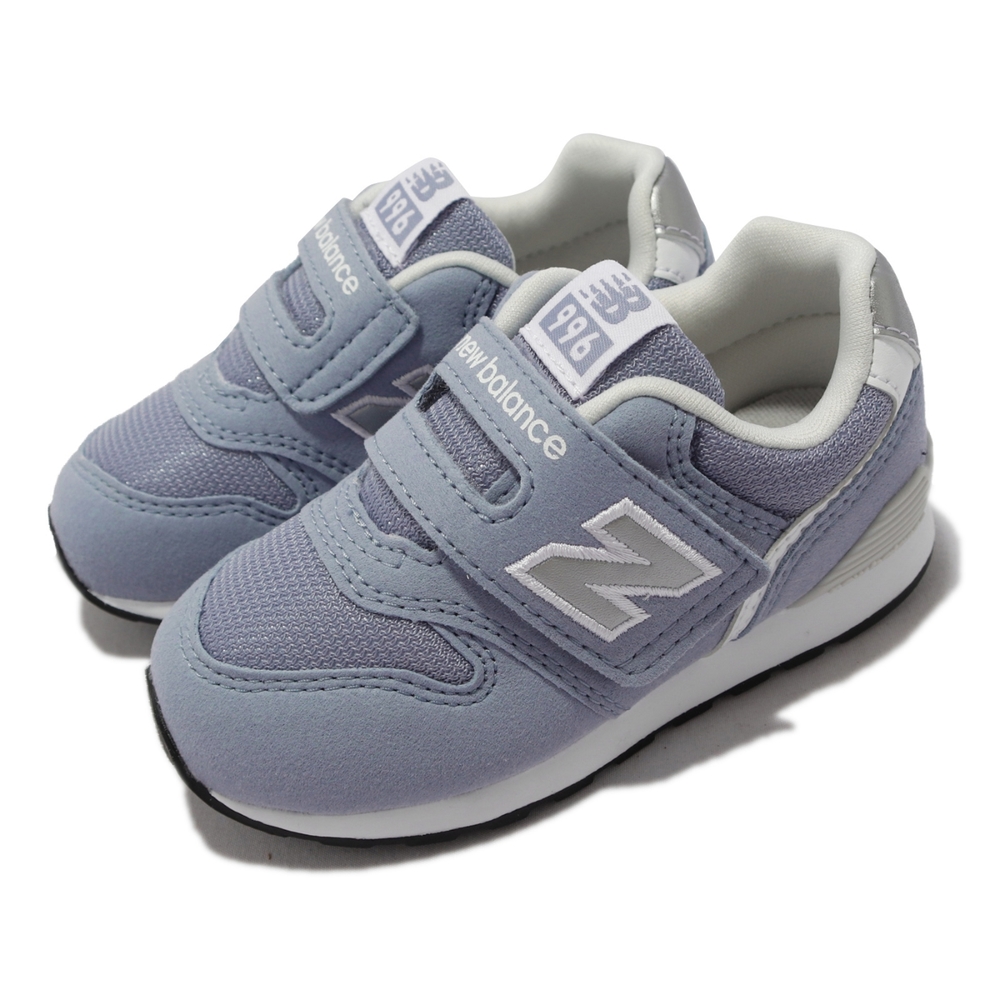 New Balance 休閒鞋996 W 寬楦復古童鞋紐巴倫麂皮魔鬼氈親子鞋小童藍銀