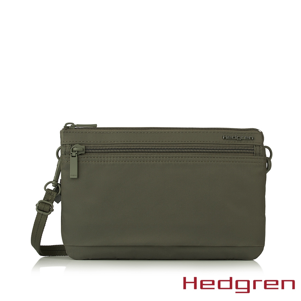 Hedgren INNER CITY系列 RFID防盜  三層收納 側背包 橄欖綠