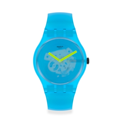 SWATCH New Gent 原創系列手錶OCEAN BLUR 迷濛藍(41mm)