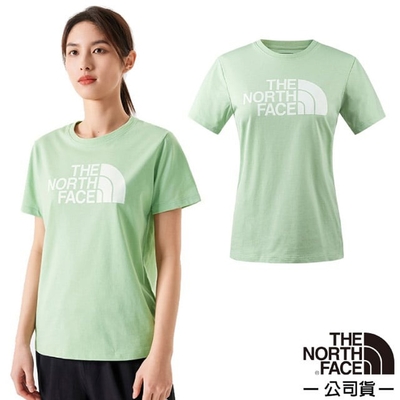 【The North Face】女 FLASHDRY 吸濕透氣排汗短袖圓領T恤.上衣_89QU-I0G 晨霧綠