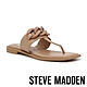 【線上獨家款】STEVE MADDEN-ATHINA 飾釦夾腳平底拖鞋-卡其色 product thumbnail 1