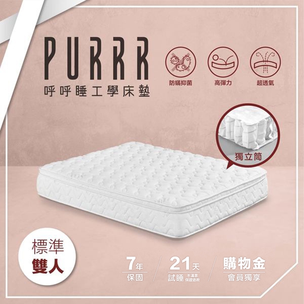 PURRR呼呼睡 | 獨立筒床墊 甜甜圈系列-標準雙人