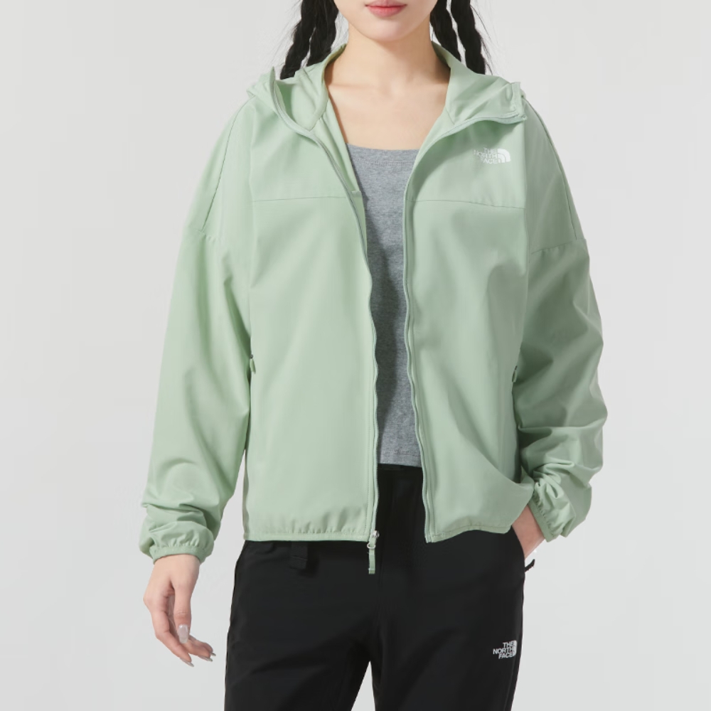 The North Face 北臉 外套 女款 運動外套 防風外套 W NEW ZEPHYR WIND JACKET 綠 NF0A7WCPI0G