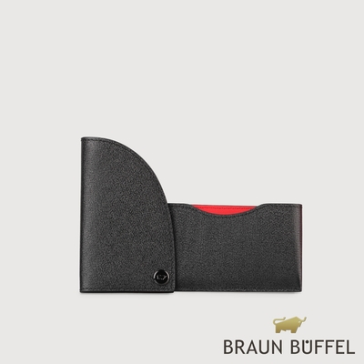 【BRAUN BUFFEL 德國小金牛】台灣總代理 蔚藍 名片夾-黑色/BF821-150-BK