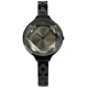 rumba time 紐約品牌 切割玻璃鏡面 日本機芯 不鏽鋼手錶-鍍黑/30mm product thumbnail 1