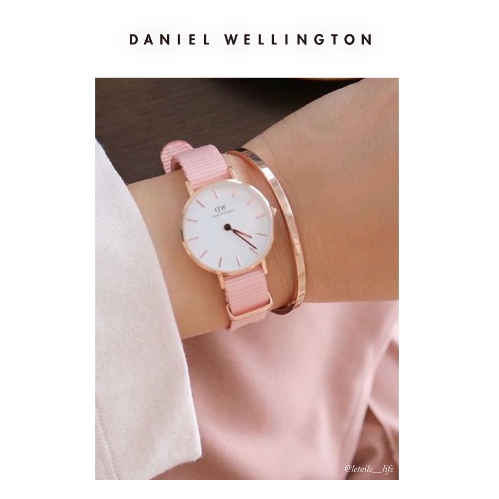 Daniel Wellington DW 手錶Petite Rosewater 36mm櫻花粉織紋錶