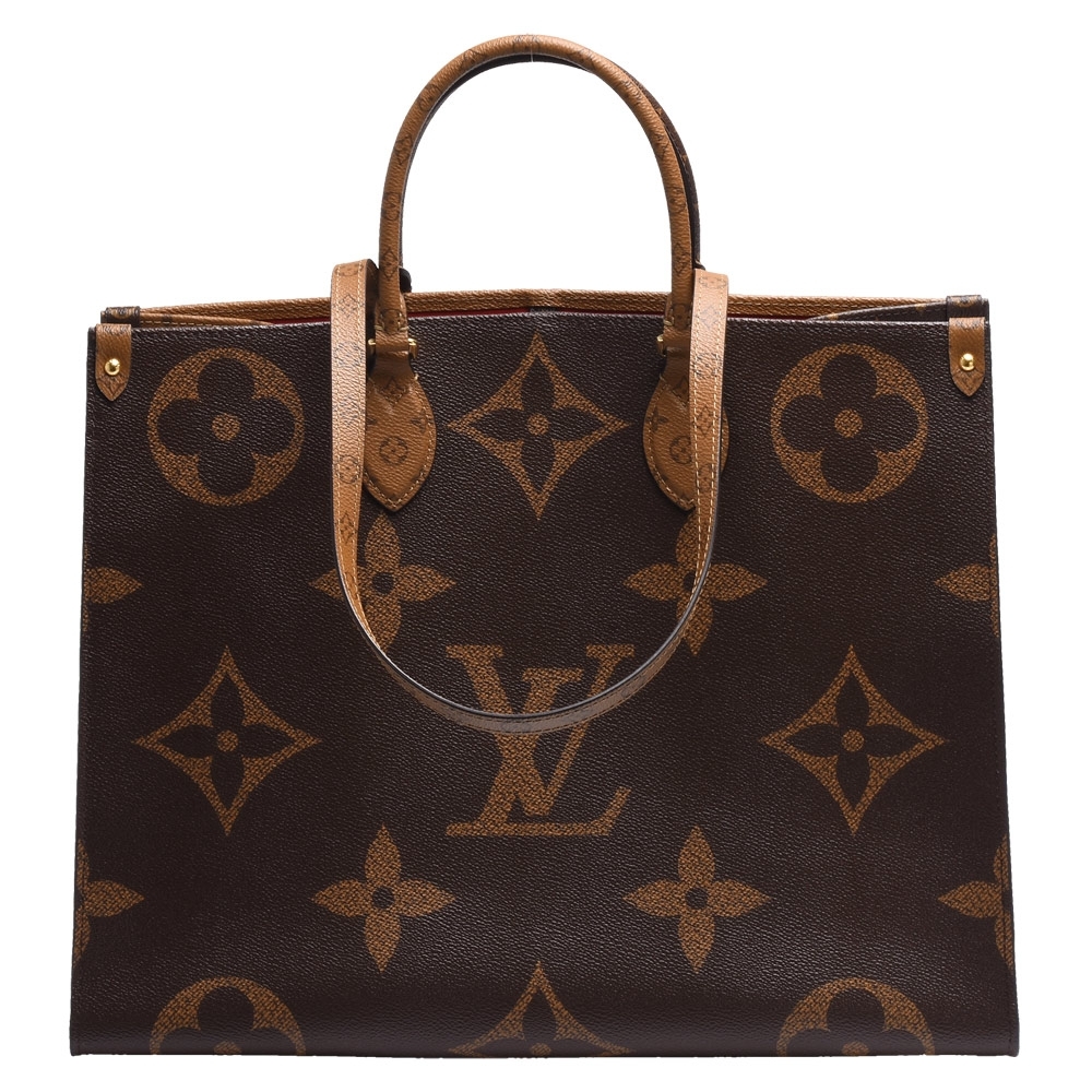 LV M44576經典ONTHEGO Monogram Reverse帆布手提/肩背購物包