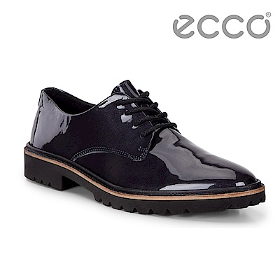 ECCO INCISE TAILORED 個性漆皮德比正裝鞋 女-藍