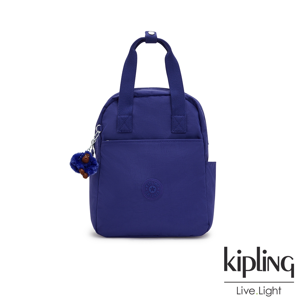 Kipling 氣質琉璃藍手提兩用後背包-SIVA