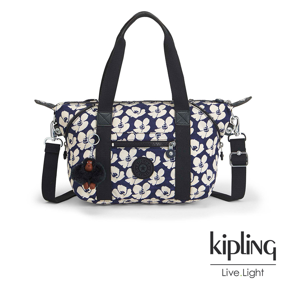 Kipling 斜背包 夏日時光花卉印花-中