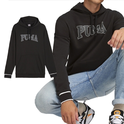 Puma 基本系列Puma Squad 男 黑色 休閒 帽T 厚磅 上衣 長袖 68125301