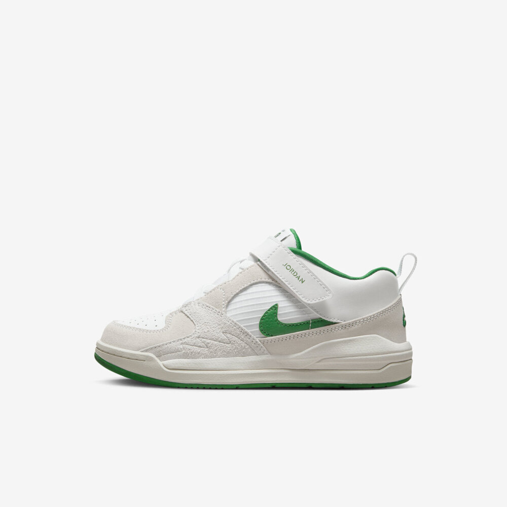 Nike Jordan Stadium 90 PS [DX4398-103] 中童 休閒鞋 喬丹 魔鬼氈 麂皮 灰白 綠