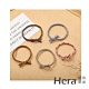 Hera 赫拉 基礎款簡約雙色編織髮圈/髮繩-隨機色5入組 product thumbnail 1