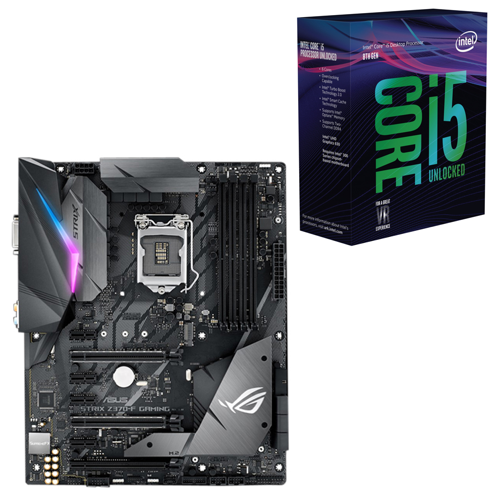 【雅虎價】Intel i5-8600K +華碩 ROG STRIX Z370-F 主機板