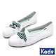 Keds SEASIDE 海洋風條紋帆布娃娃鞋-白 product thumbnail 1