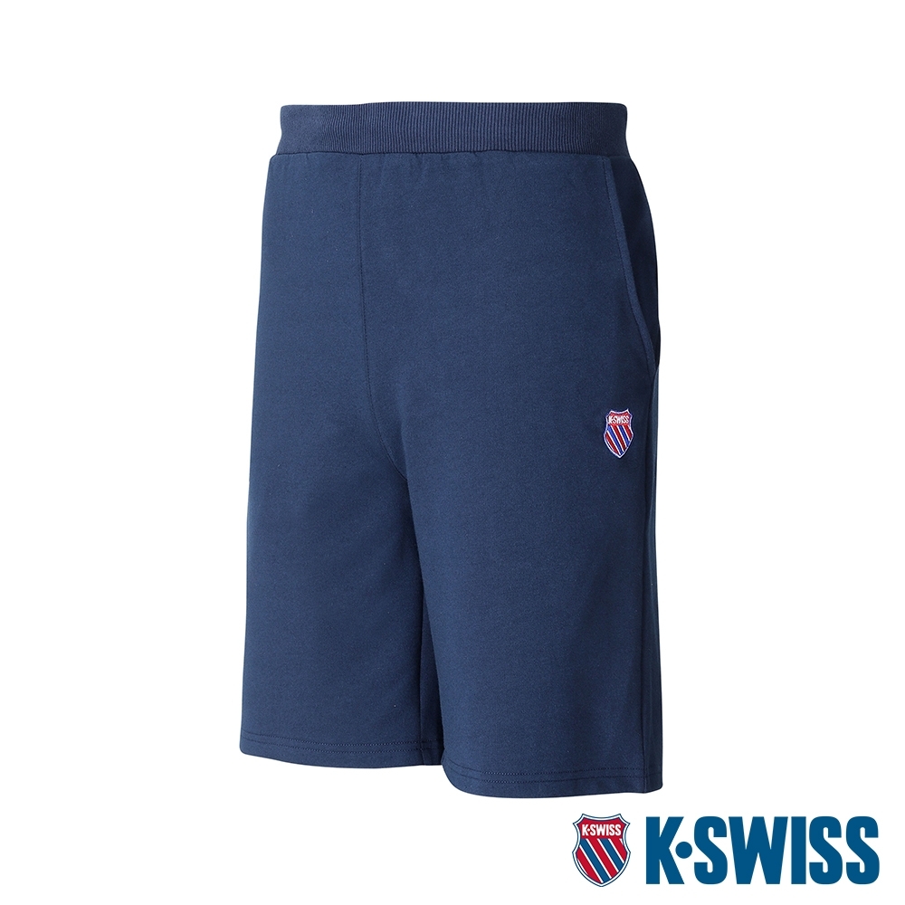 K-SWISS Heritage Logo Shorts棉質短褲-男-藍