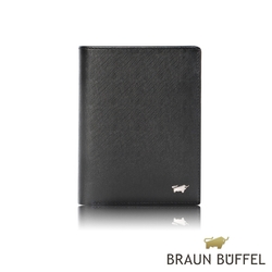 【BRAUN BUFFEL 德國小金牛】台灣總代理 HOMME-M 9卡直立中夾-黑色/BF306-359-BK