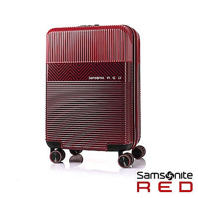 Samsonite RED  20吋ROBOII撞色個性TSA飛機輪登機箱(紅)