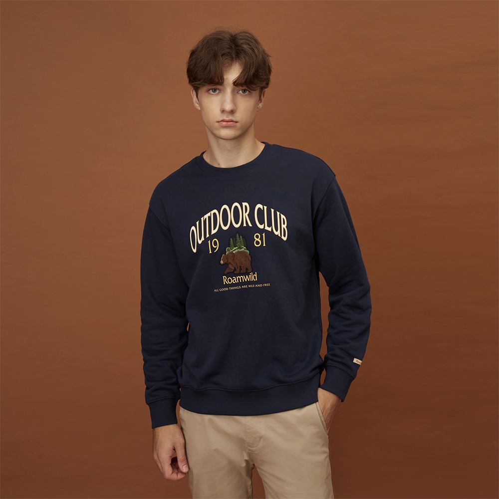 GIORDANO 男裝大學TEE Roamwild系列 - 31 新海軍藍