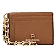 MICHAEL KORS Jet Set Charm 金屬LOGO皮革附鍊卡片零錢包(咖) product thumbnail 1