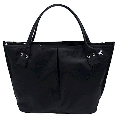 agnes b. 繽紛星星內裡品牌字母b LOGO水餃包(大/黑)