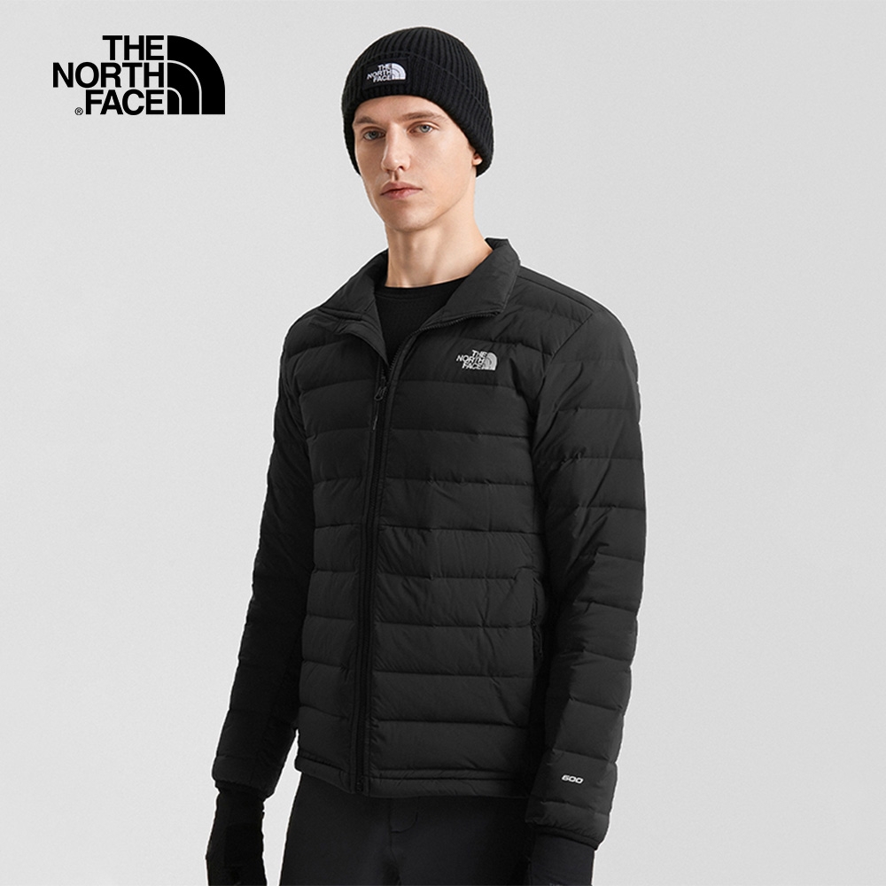 【The North Face 官方旗艦】北面男款黑色保暖防潑水可打包羽絨外套｜7W7QJK3