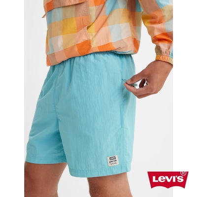 Levis Gold Tab金標系列 男款 鬆緊帶休閒短褲 天空藍