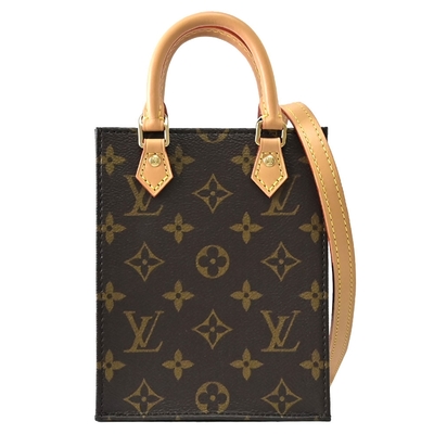 LV M81295 Petit Sac Plat 經典花紋手提斜背兩用迷你琴譜包/紙袋包