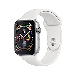 Apple Watch S4 GPS+網路 40mm 銀色鋁錶殼+白色錶帶