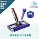 【禾淨家用HG】Dyson 適用V7.V8.系列 副廠吸塵器配件 LED雙滾筒電動吸頭(1入/組)贈前+後置濾網 product thumbnail 1