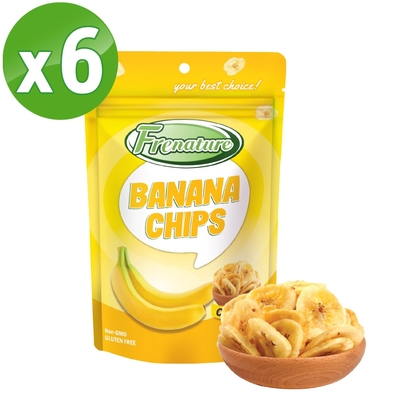 【Frenature富紐翠】 香蕉脆片60g x 6包組 (香蕉乾,香蕉果乾)