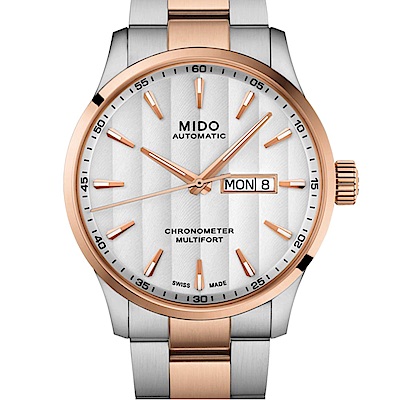 MIDO 美度 MULTIFORT先鋒80系列 天文台腕錶-半金42mm