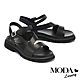 涼鞋 MODA Luxury 率性極簡厚底低跟涼鞋－黑 product thumbnail 1