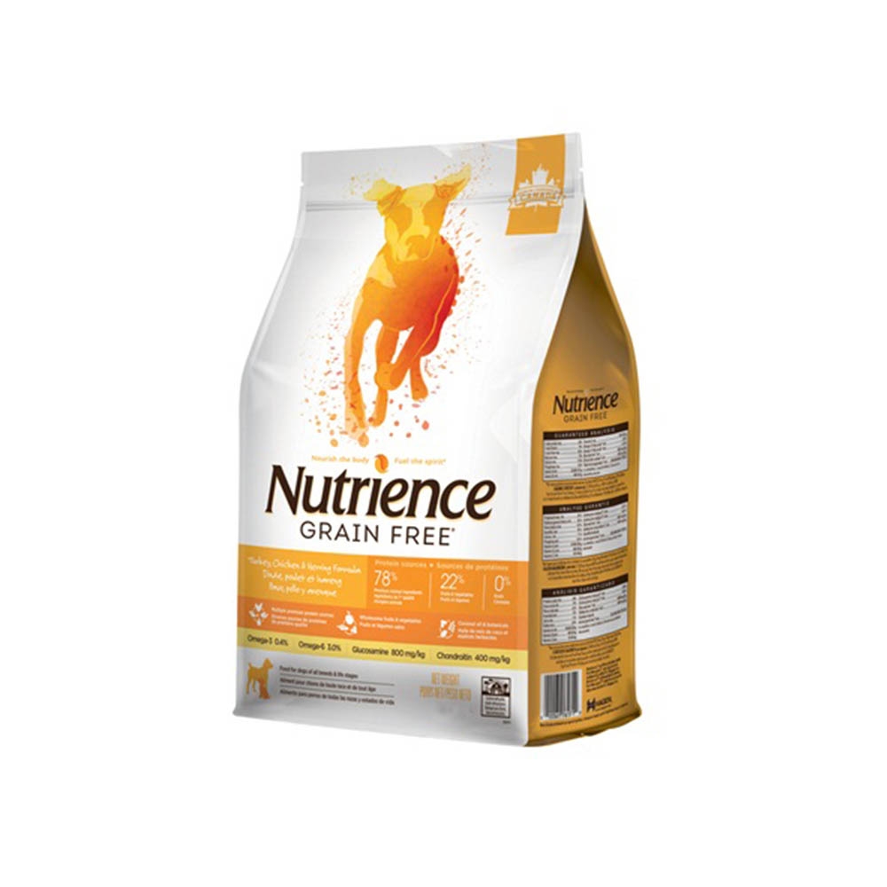 【Nutrience 紐崔斯】GRAIN FREE無穀養生犬-火雞+雞肉+鯡魚2.5kg