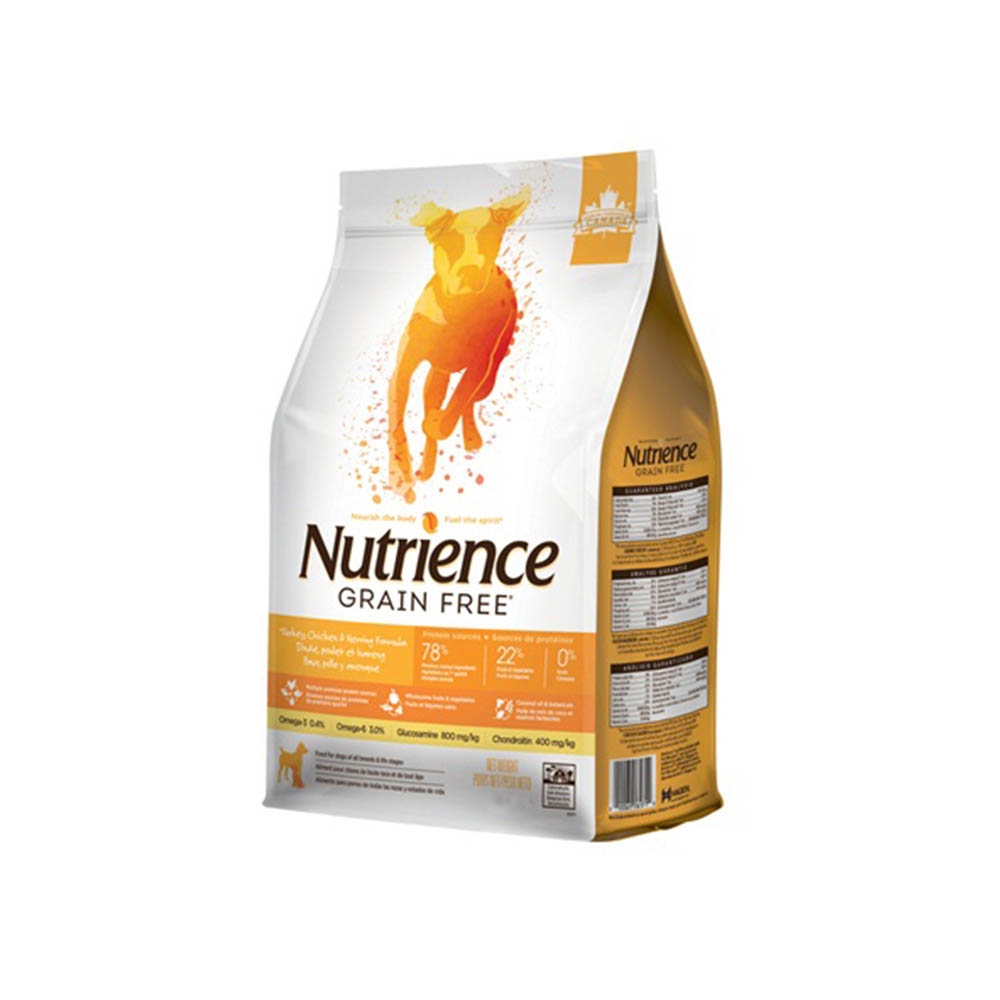 【Nutrience 紐崔斯】GRAIN FREE無穀養生犬-火雞+雞肉+鯡魚5kg