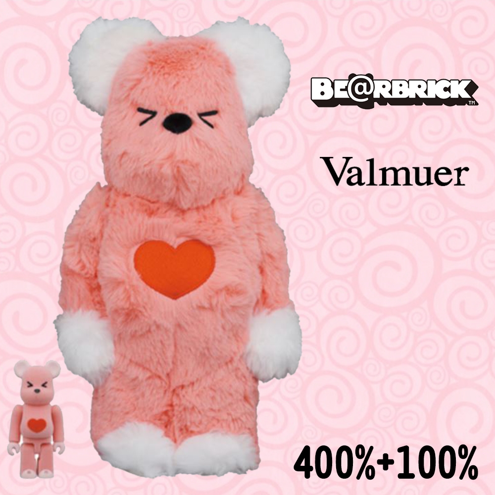 庫柏力克熊Be@rbrick Valmuer 限量版粉紅絨毛熊500% | 玩偶公仔