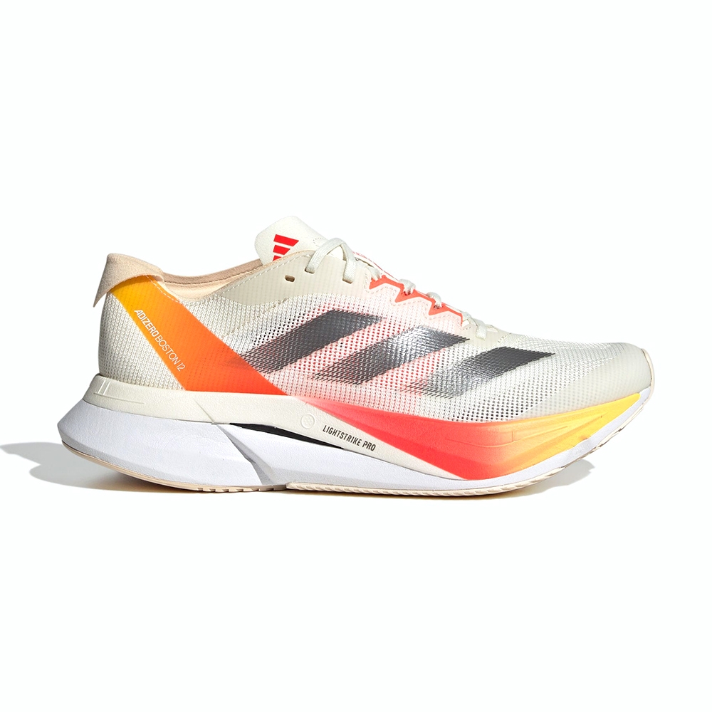 Adidas Adizero Boston 12 W 女鞋 象牙白 橘 輕量 避震 中長跑 運動鞋 慢跑鞋 IG3325