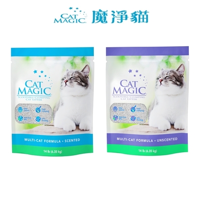 【2入組】CAT MAGIC 魔淨貓 天然鈉基膨潤土貓砂 14磅(6.35KG) 貓砂