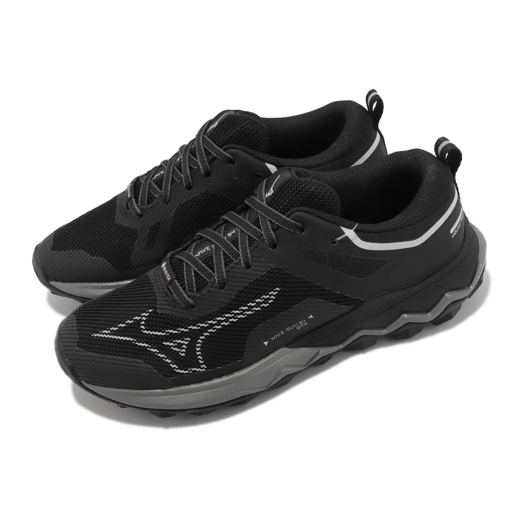 Mizuno 慢跑鞋 Wave Ibuki 4 GTX 女鞋 黑 灰 防水塗層 輪胎大底 美津濃 路跑 競速鞋 J1GK2259-21