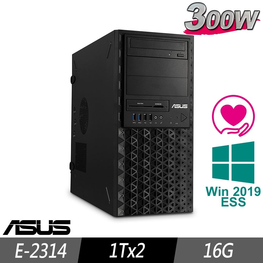 ASUS 華碩 TS100-E11 伺服器 E-2314/16G/1TBx2/2019ESS