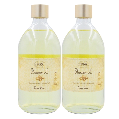 【即期品】SABON 以色列綠玫瑰沐浴油 500ml*2 (效期至2025/04)