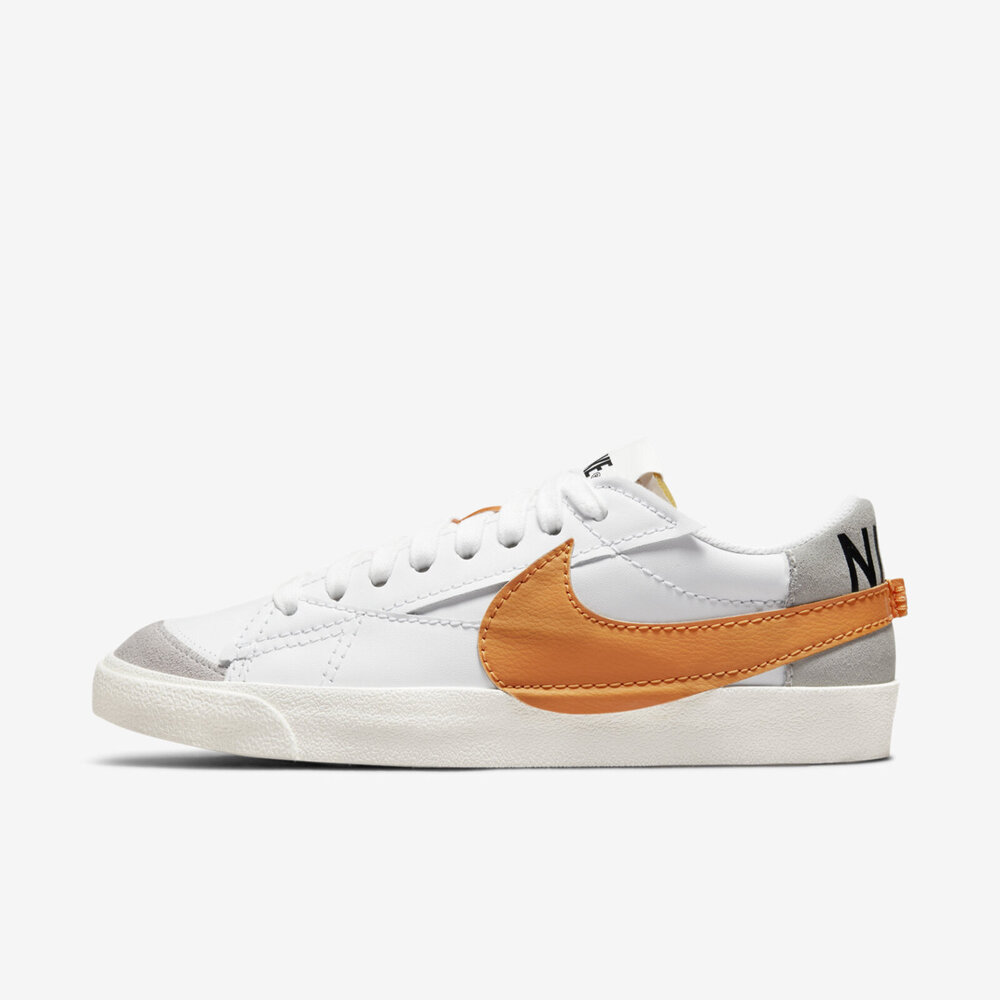 Nike Blazer Low 77 Jumbo [DN2158-100] 男 休閒鞋 經典 復古 超大LOGO 白橘