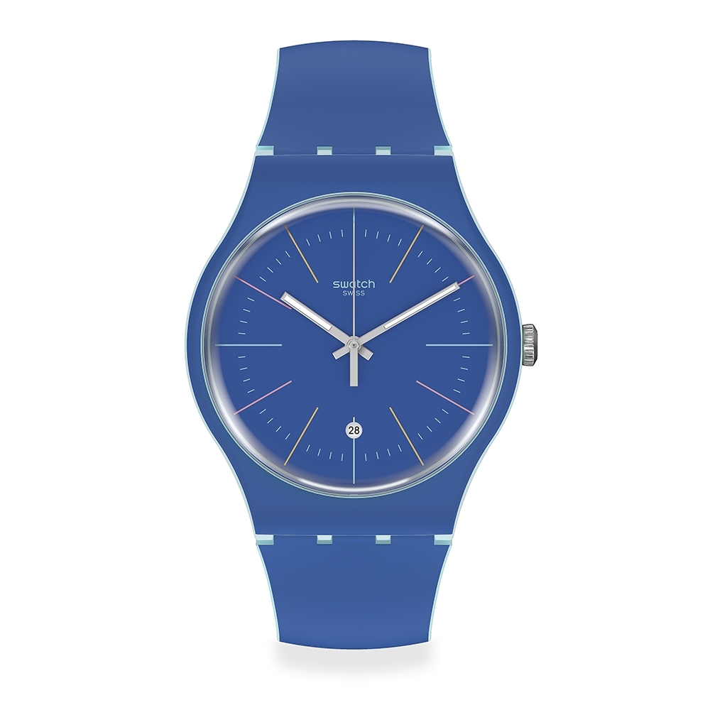 Swatch 菁華系列手錶 BLUE LAYERED 結構藍-41mm